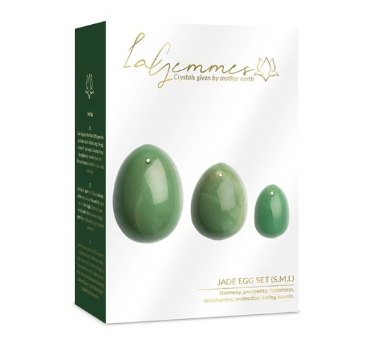 Kulki gejszy - La Gemmes Yoni Egg Set Jade